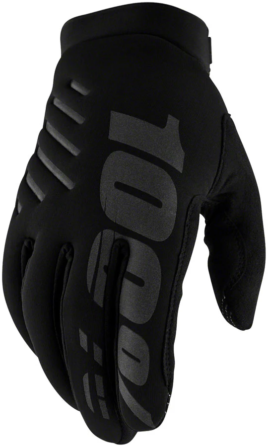 100% Brisker Youth Gloves - Black