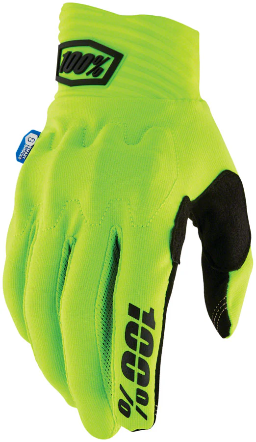 100% Cognito Smart Shock Gloves - Black, Full Finger - Image 2
