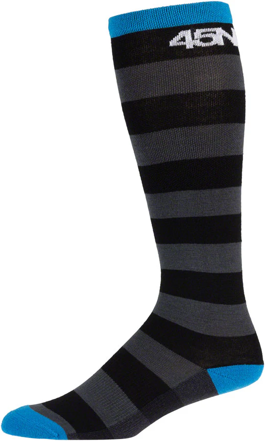 45NRTH Stripe Midweight Knee Wool Sock - Black