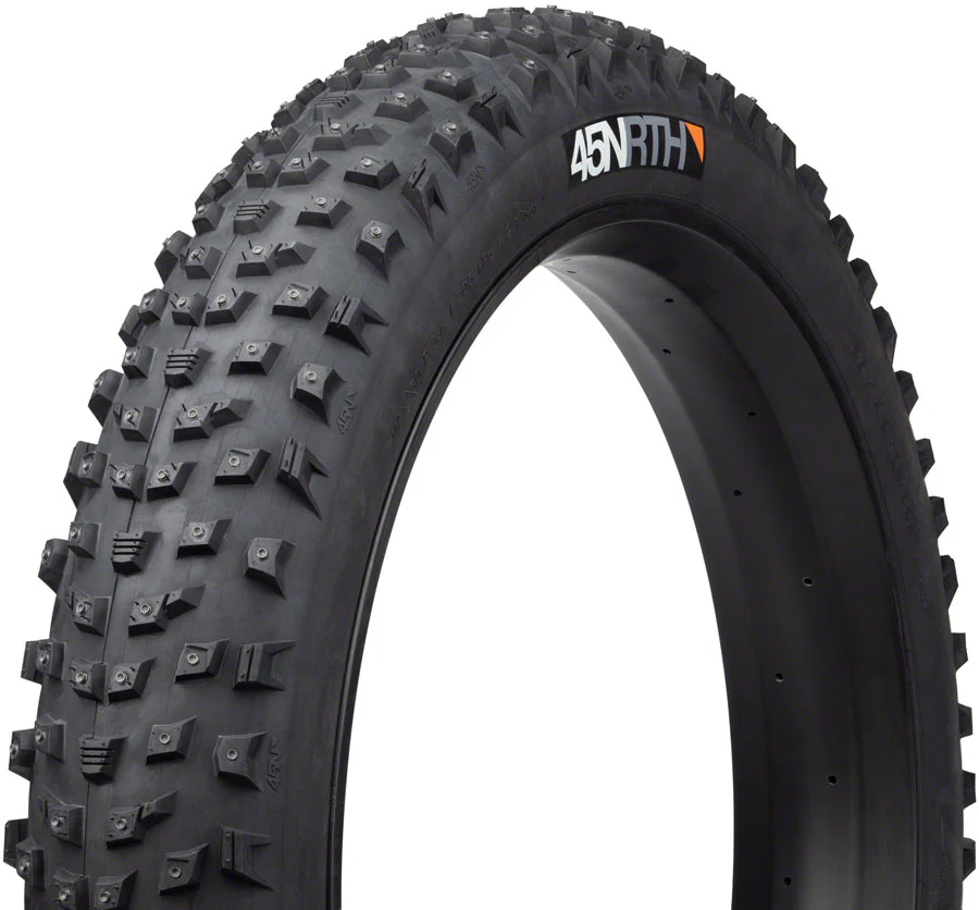 45NRTH Wrathlorde Studded Tire - Tubeless, Folding, Black, 120 TPI, 300 XL Concave Studs - Image 2