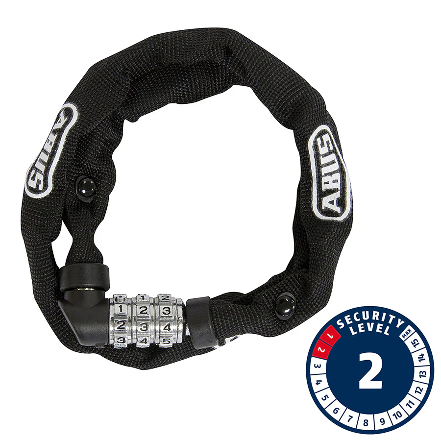 Abus 1200 Web Chain Lock Combo 4mm - Black