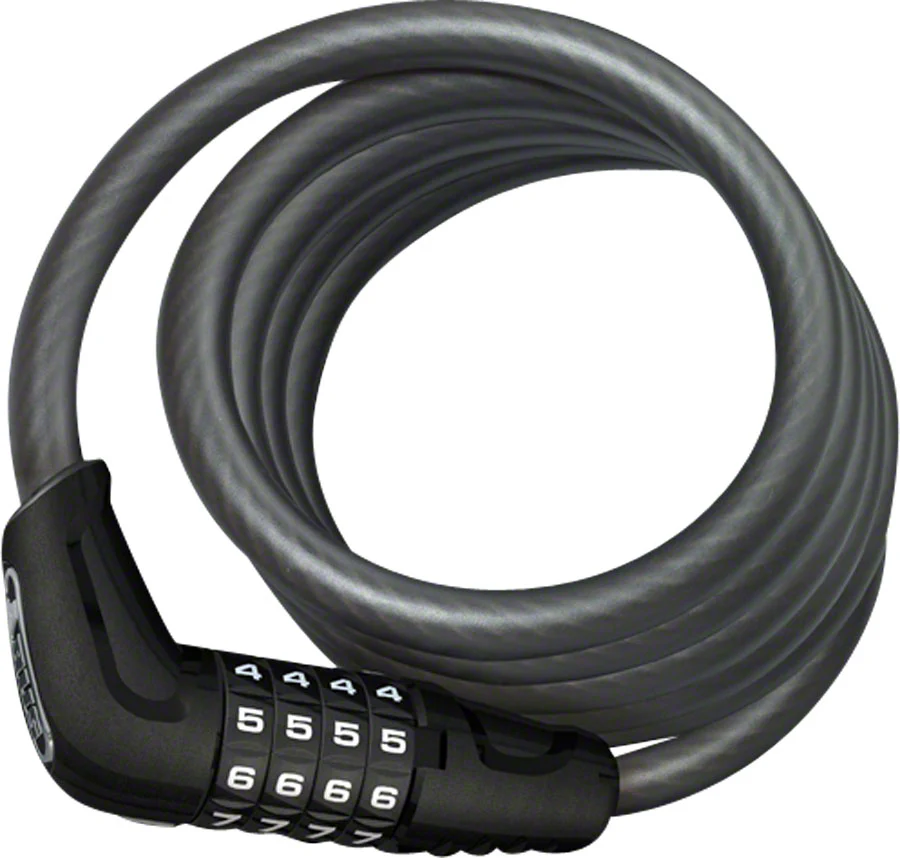 ABUS Numero 5510C Cable Lock -Combination 180cmx10mm With SCMU Seatpost Mount BLK