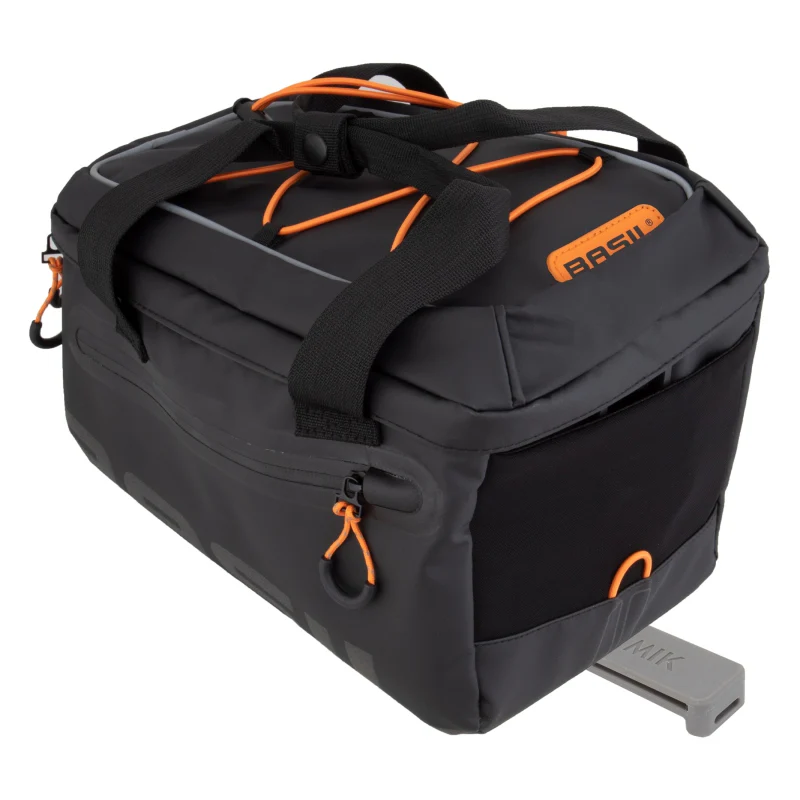 Basil Miles Tarpaulin Trunk Bag MIK MIK 12.6x7.9x7.9` 427 c.i. Black/Orange