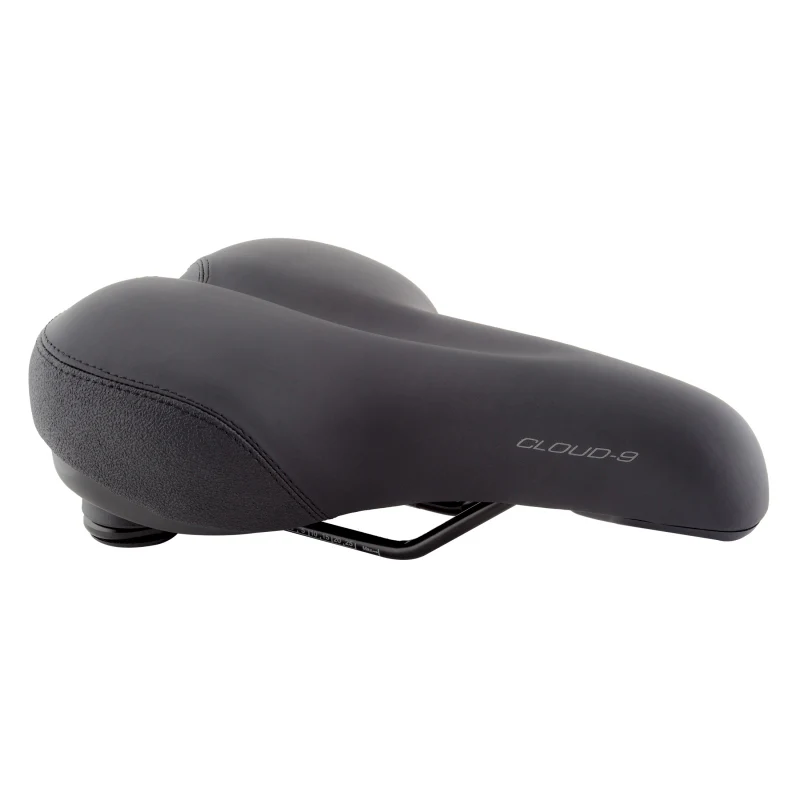 Cloud-9 Commuter Comfort Steel Multi-Stage Foam Soft Touch Vinyl Elastomer Suspension Black 10x7`