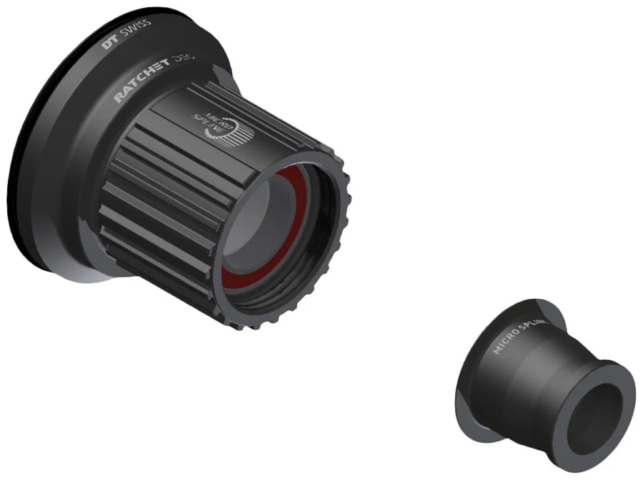 DT Swiss Ratchet DEG Freehub Body - Shimano Micro Spline Light Aluminum Ball Bearing w/ End Cap 12 x 148 mm