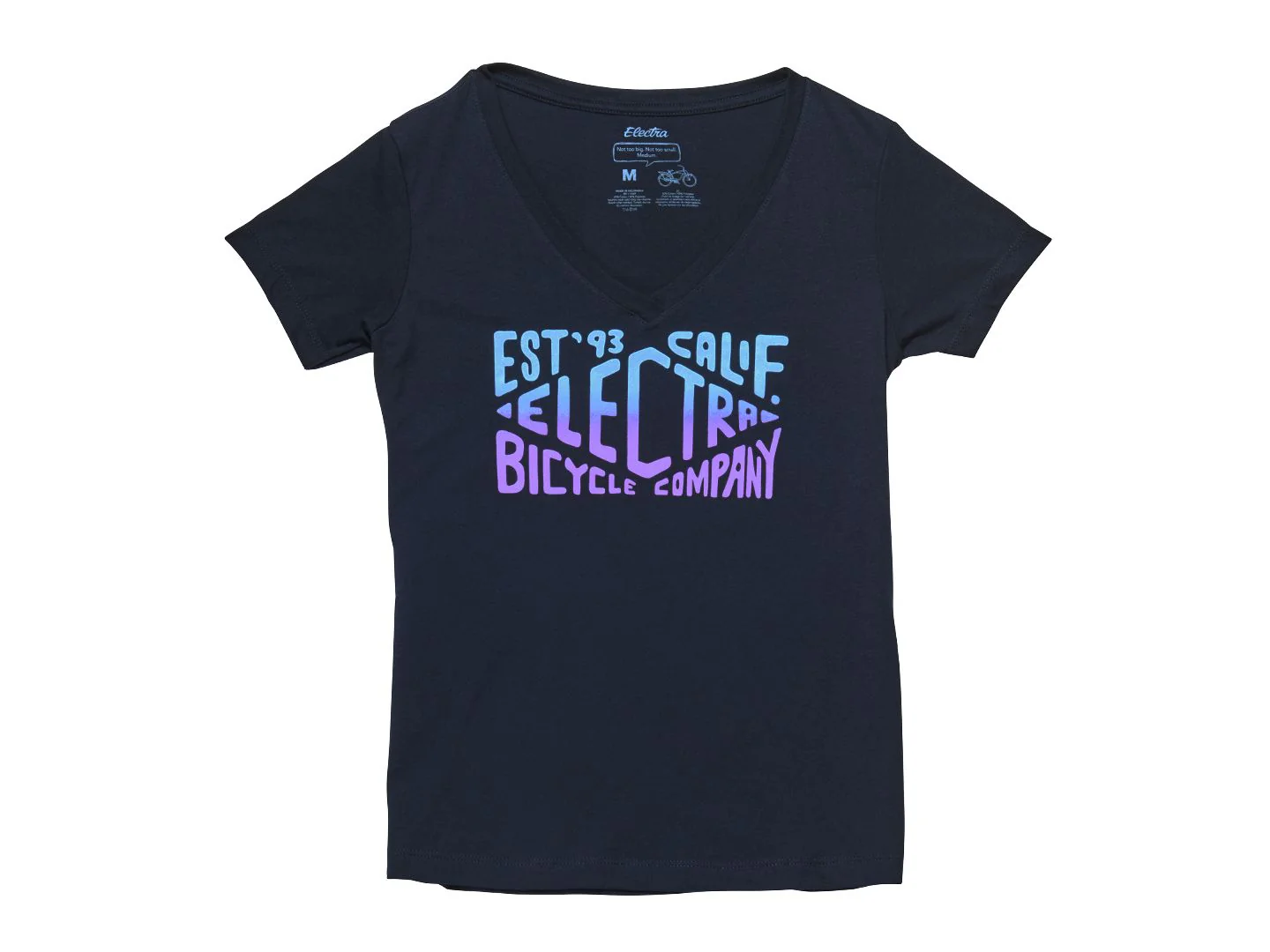 Electra Union V Tee Women Medium Midnight Blue Shirt
