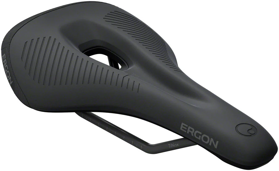 Ergon SMS Comp Saddle - TiNox SL, Black, Men's