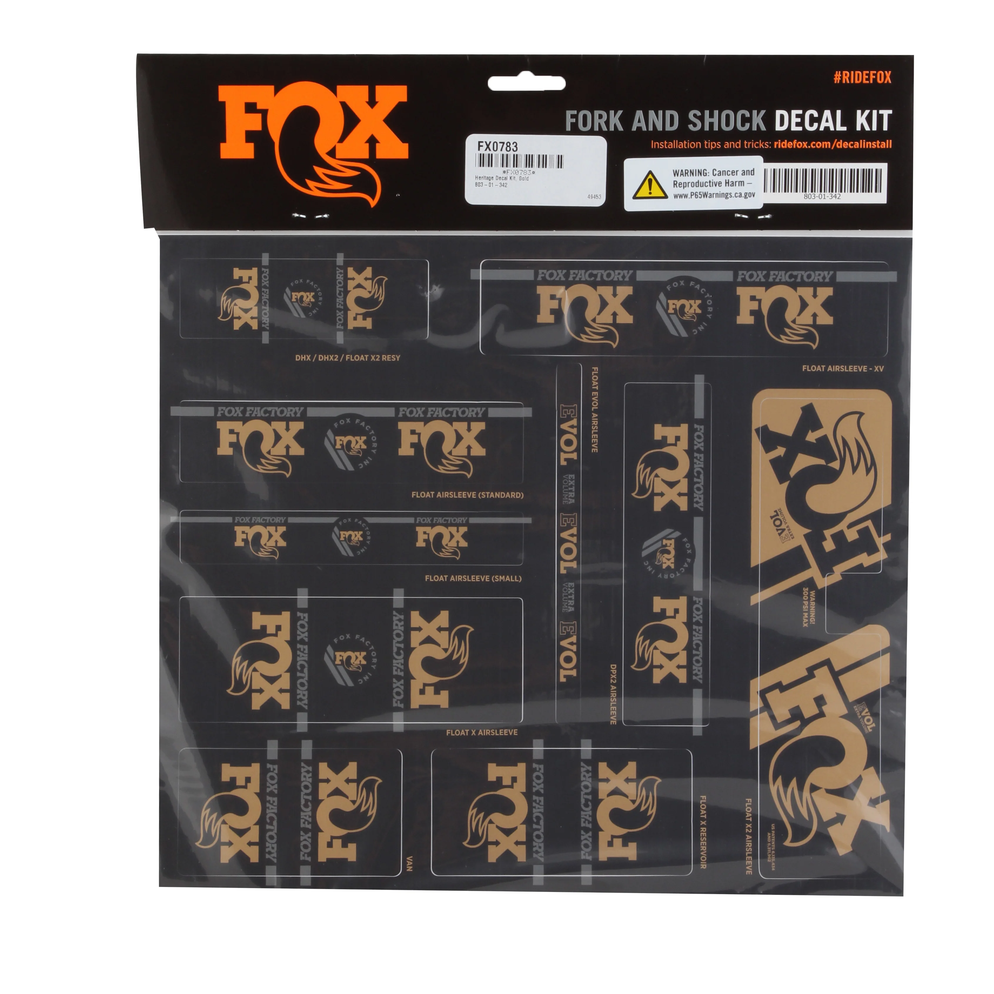Fox Shox Heritage Decal Kit - Image 12
