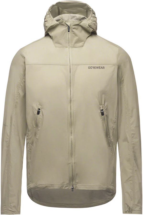 Gorewear Fernflow Hooded Windbreaker - Beige Men's Small