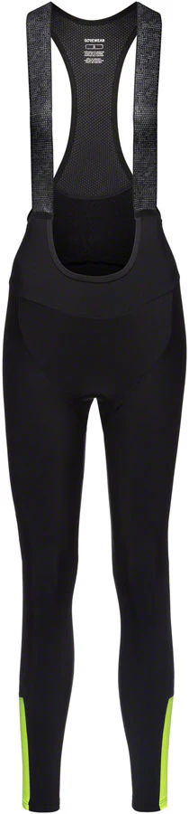 Gorewear Swiftride Thermo Bib Tights + - Black/Neon Yellow Women's Medium