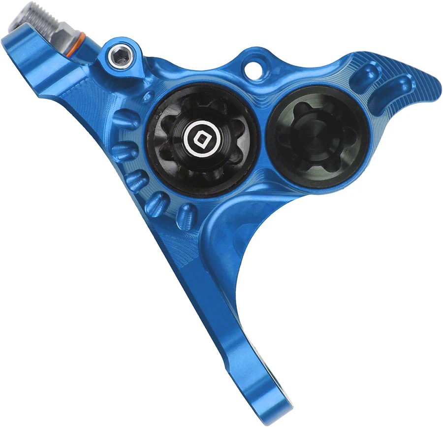 Hope RX4+ Disc Brake Caliper - Front Flat Mount Direct +20mm DOT Type Blue
