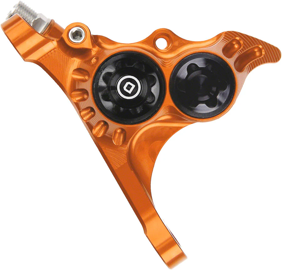 Hope RX4+ Disc Brake Caliper - Front Flat Mount Direct +20mm DOT Type Orange
