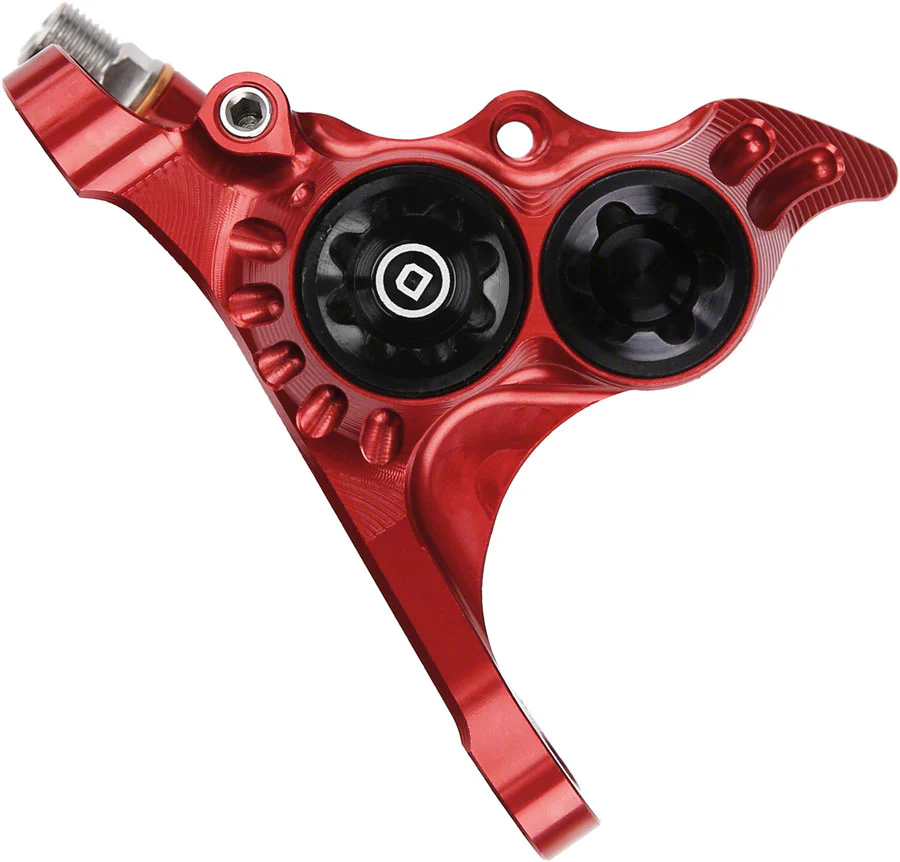 Hope RX4+ Disc Brake Caliper - Front Flat Mount Direct +20mm DOT Type Red