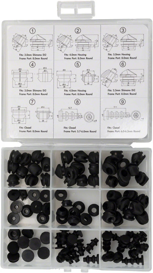 Jagwire Frame Plug Combo Box for Housing Di2 and Closed-Type
