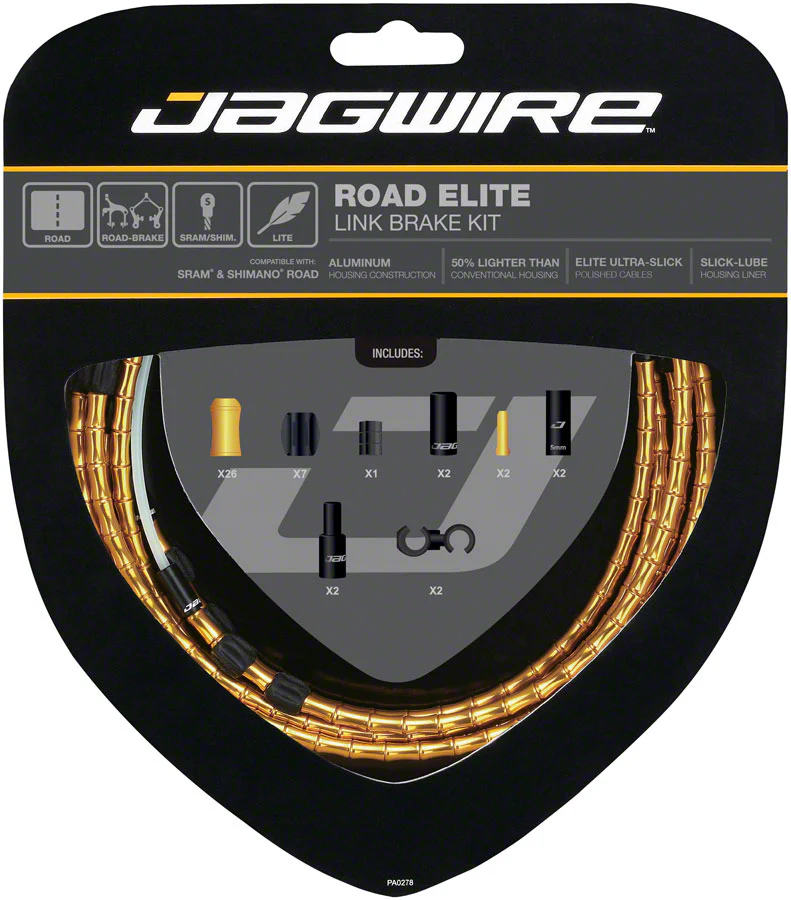 Jagwire Road Elite Link Brake Cable Kit - SRAM/Shimano Ultra-Slick Uncoated Cables - Image 3