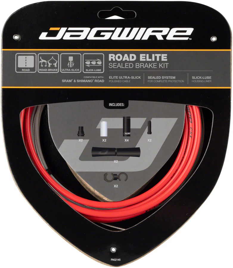 Jagwire Road Elite Sealed Brake Cable Kit - SRAM/Shimano, Ultra-Slick Uncoated Cables - Image 3
