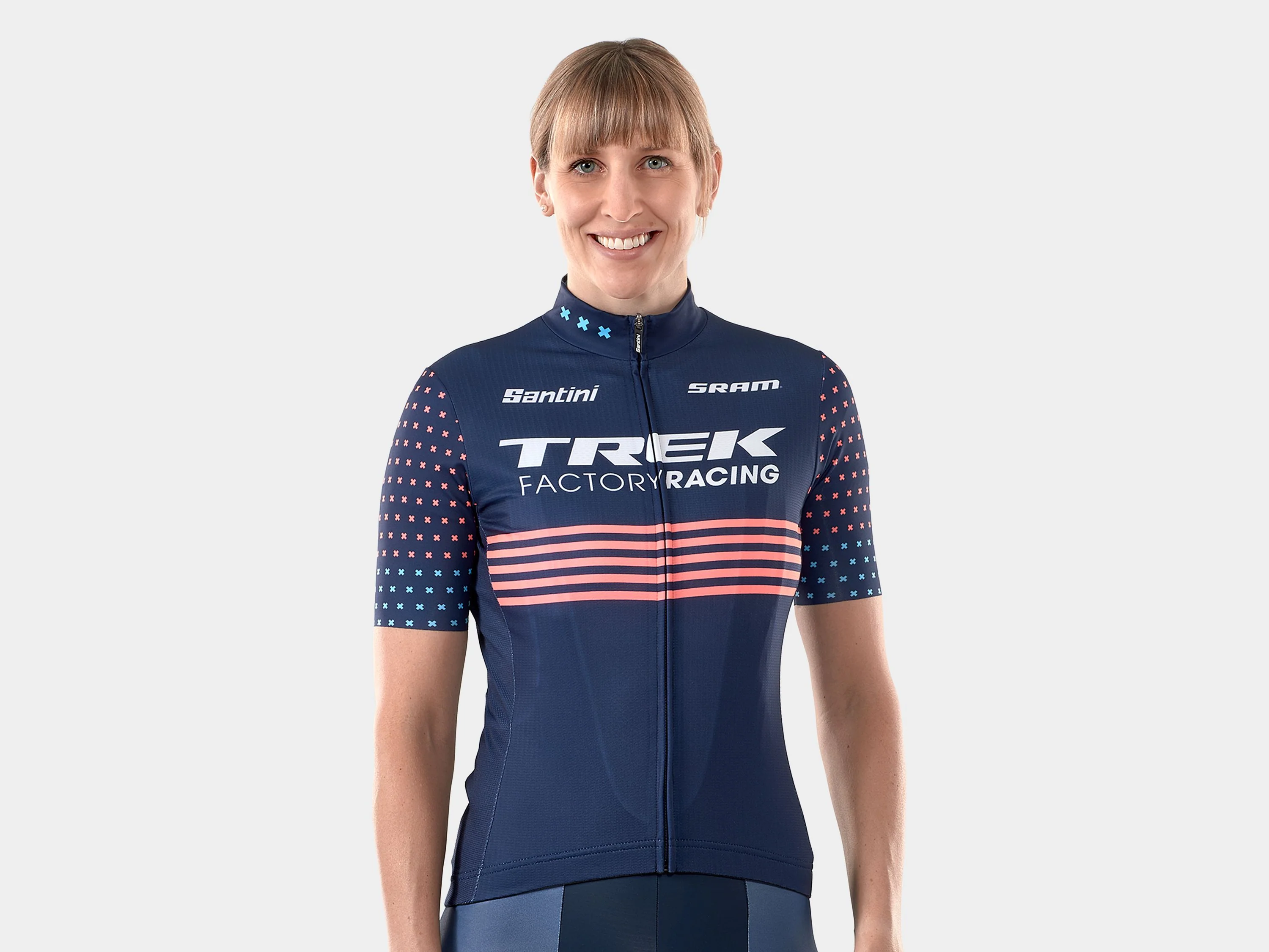 Santini Trek Factory Racing CX Replica Women S BL/PK Jersey