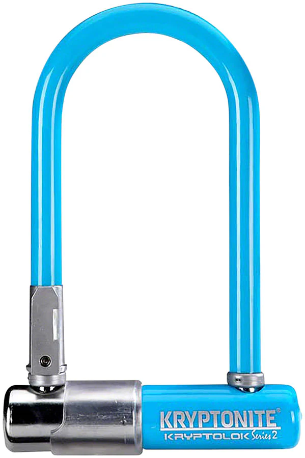 Kryptonite Krypto Series 2 Mini-7 U-Lock - 3.25 x 7" Keyed Blue Includes bracket