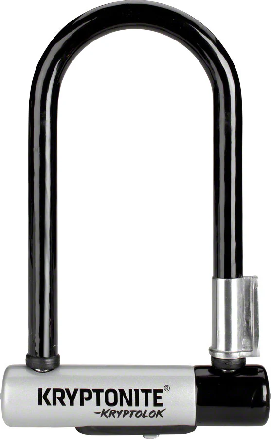 Kryptonite KryptoLok U-Lock - 3.25 x 7" Keyed Black Includes bracket