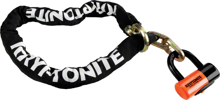 Kryptonite New York Cinch Ring Chain 1213 Evolution Disc Lock 4.25' 130cm