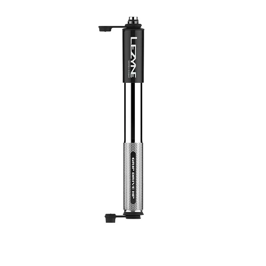 Lezyne Grip Drive HP Pump ABS Flip Chuck 120PSI Silver 203mm