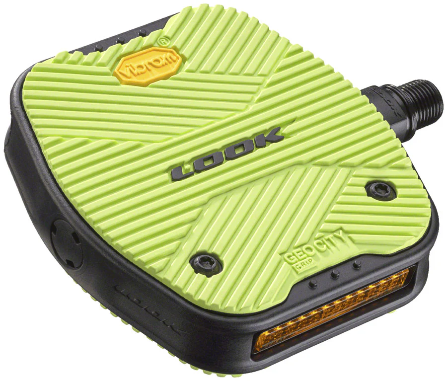 LOOK Geo City Grip Pedals - Platform 9/16" Lime