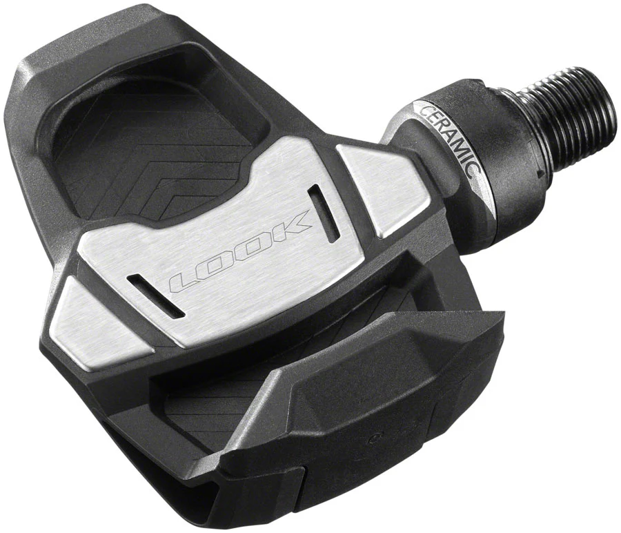 LOOK KEO Blade Carbon Ceramic Pedals - Single Sided Clipless Chromoly 9/16" BLK 53mm QF 12Nm