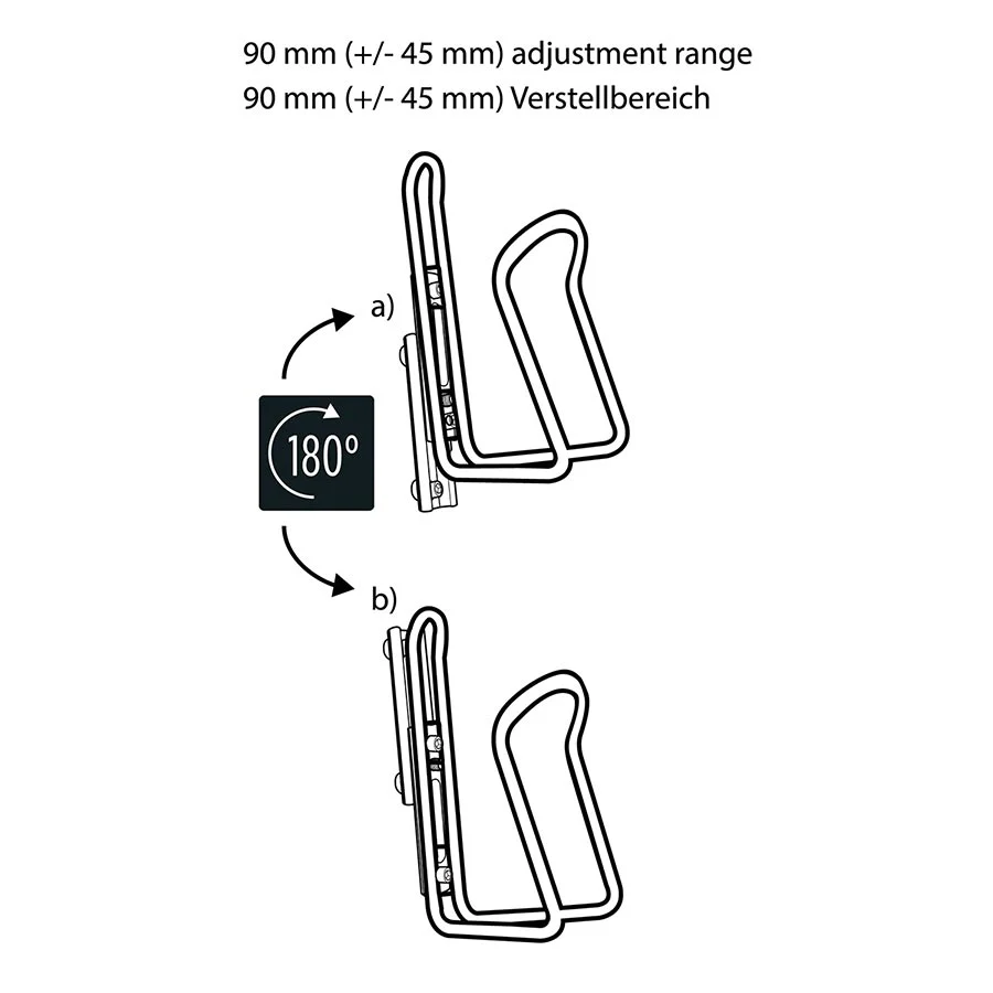 M-Wave Ada Slide Bottle Cage Mount Allows the cage to be higher or lower