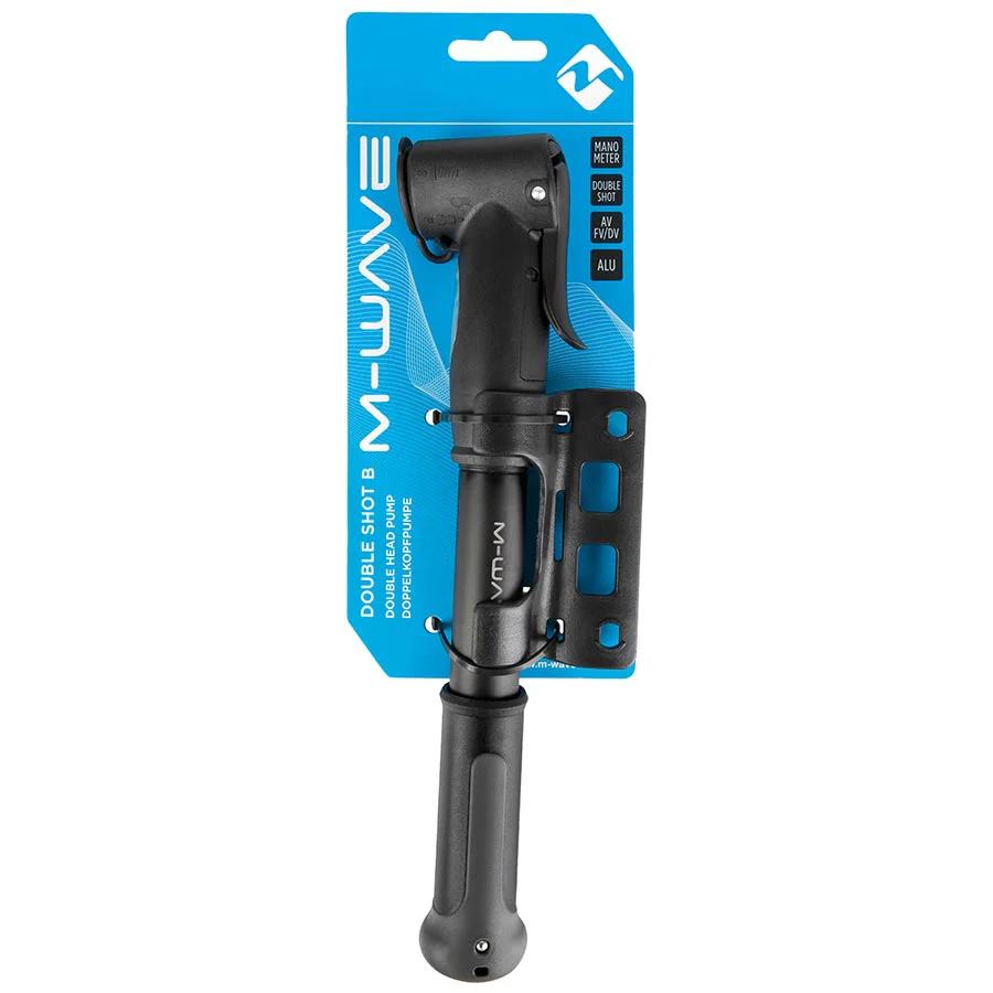 M-Wave Double Shot B Pump 100psi Dual Valve Head Black
