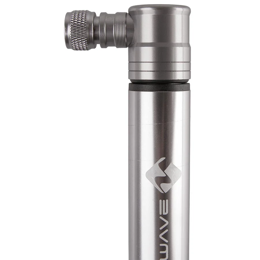 M-Wave MiniatAir Pump 120mm 90psi Dual Valve Head Silver