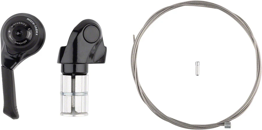 microSHIFT Left Bar End Shifters - Double/Triple Friction Shimano Compatible - Image 2