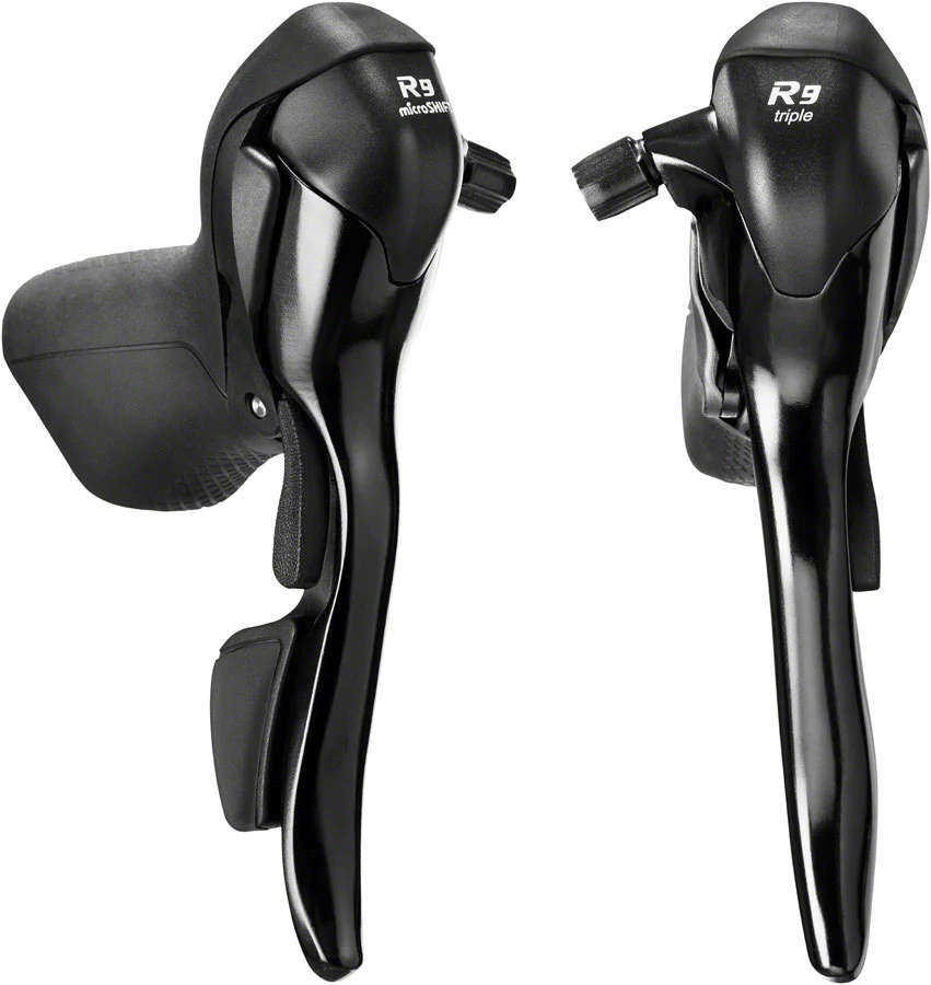 microSHIFT R9 Drop Bar Brake/Shift Lever Set - 9-Speed, Shimano Compatible - Image 2