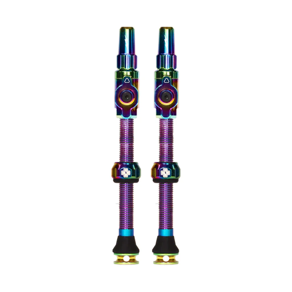 Muc-Off Big Bore Lite Tubeless Valve Stems - Large 45mm -Iridescent