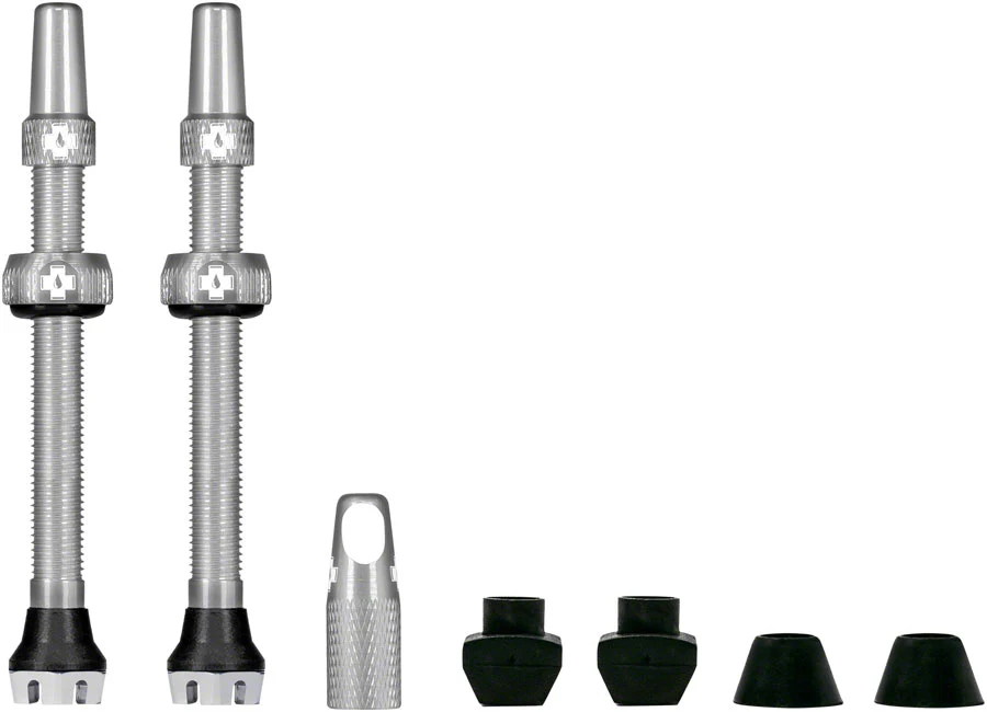 Muc-Off V2 Tubeless Valve Kit - Silver 44mm Pair