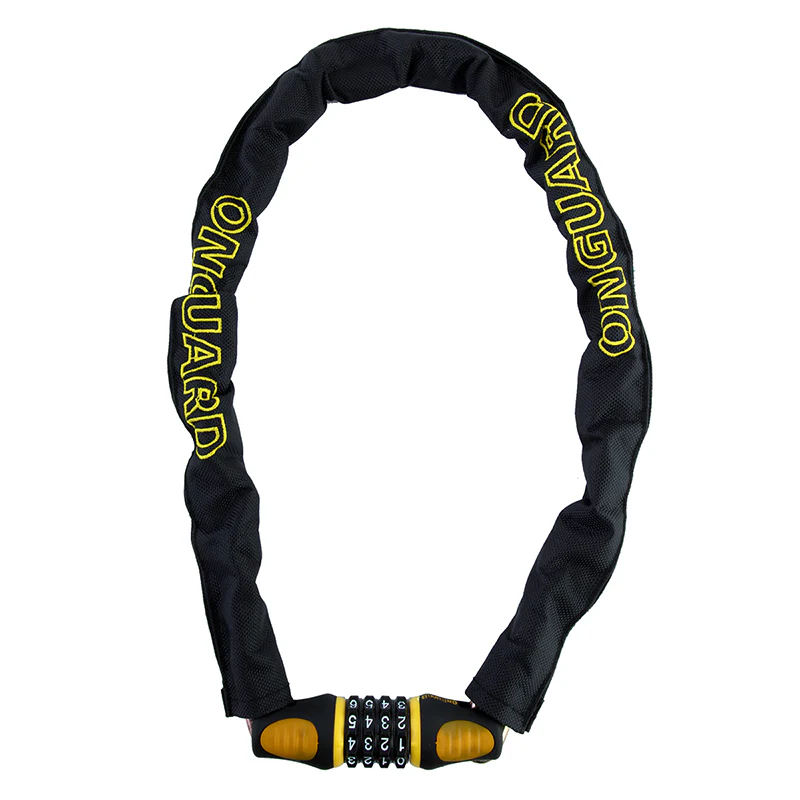 Onguard Combo Chain Lock 6mm 2`6`/76.2cm Combo Blk