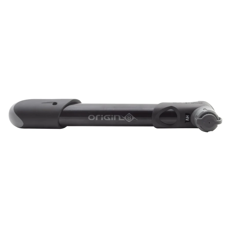 Origin8 Airaid All-Road HP/HV Mini Pump PV/SV 80psi / 120psi 7` Aluminum Black