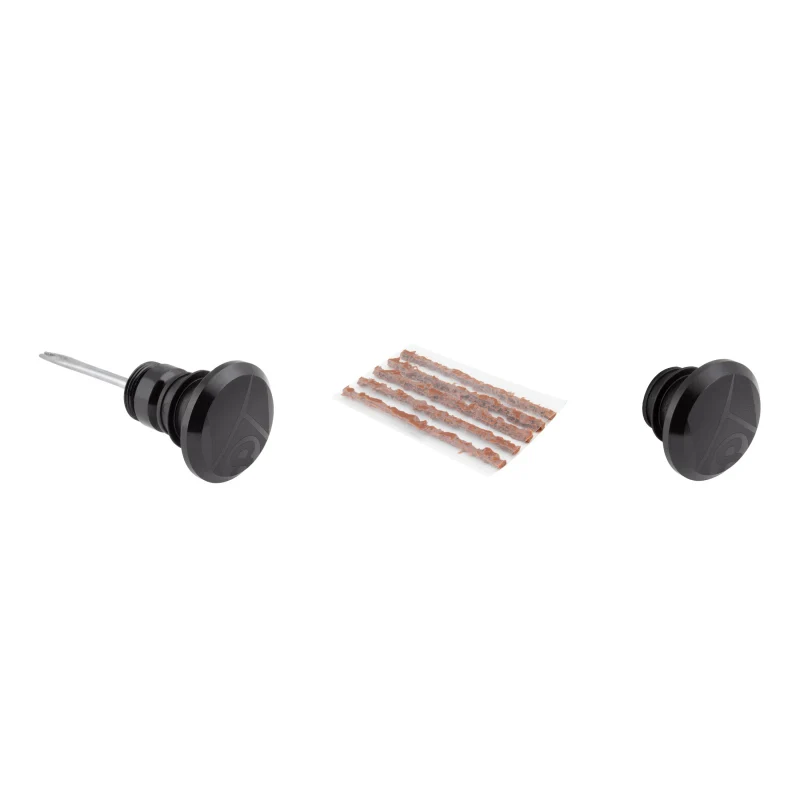 Origin8 Road Bar End Tubeless Tire Repair Kit Road w/ Extra End Cap Black