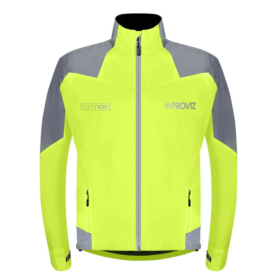 Proviz Nightrider 2.0 Cycling Jacket SM Men`s Yellow Polyester Pongee Yes
