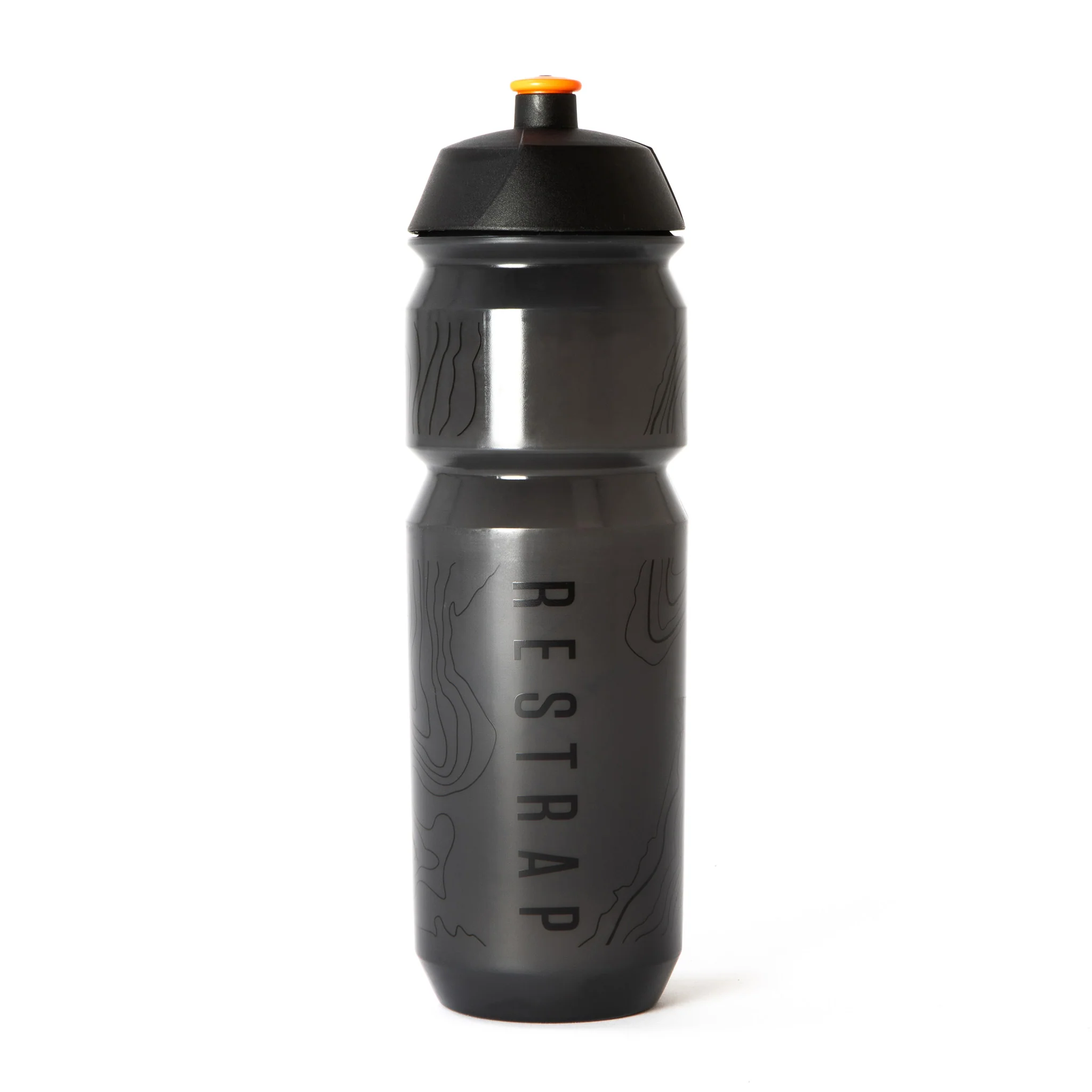 Restrap Contour Design Water Bottle - Smoke/Orange - Image 2