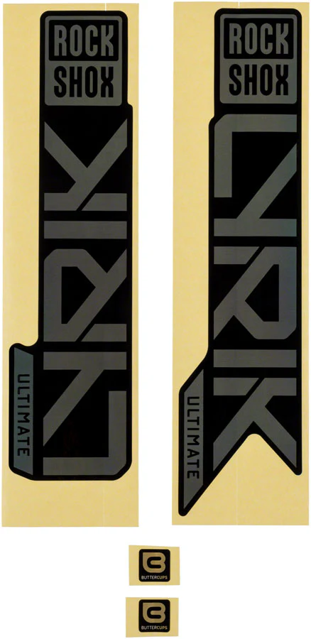 RockShox Fork Decal Kit - Lyrik Ultimate 27.5"/29" Gloss Rainbow Foil For High Gloss BLK 2023+
