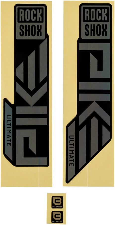 RockShox Fork Decal Kit - Pike Ultimate 27.5"/29" Gloss Rainbow Foil For High Gloss BLK 2023+