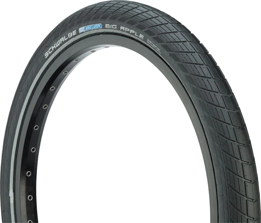 Schwalbe Big Apple Tire 12''x2.00 Wire Clincher SBC KevlarGuard TwinSkin 50TPI Black
