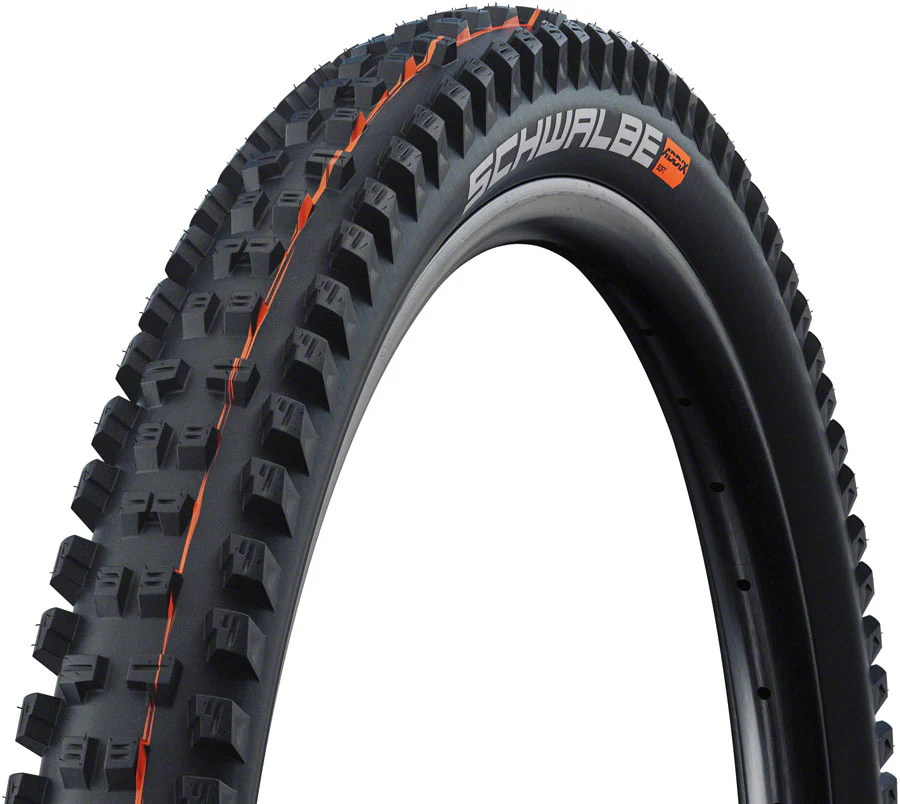 Schwalbe Tacky Chan Tire - 29 x 2.40 Tubeless Folding BLK Evolution Line Super Downhill Addix Ultra Soft E-50