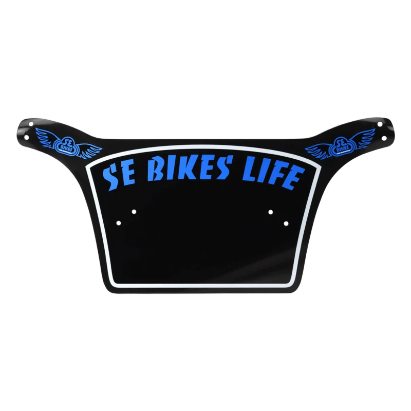 Se bikes Life Number Plate Black/White/Blue 10`x19.75`