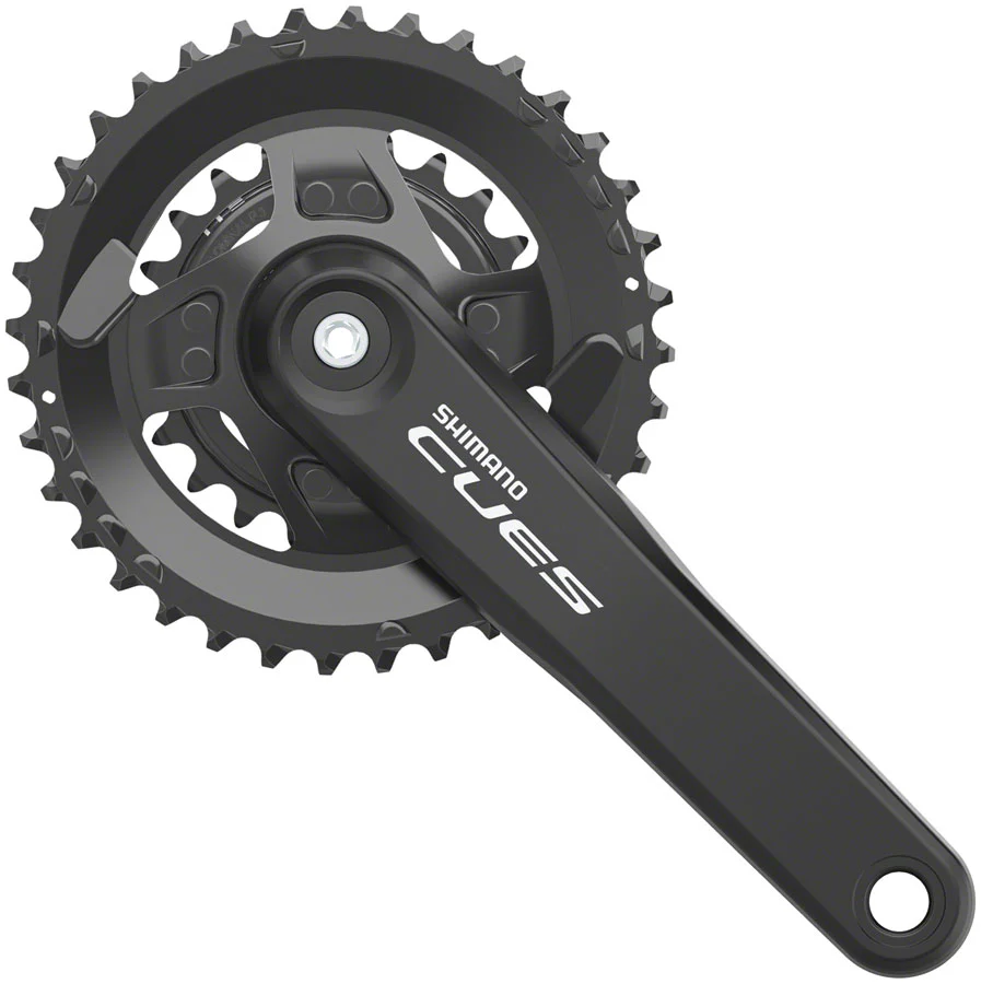 Shimano CUES FC-U4000-2 Crankset - 9/10/11-Speed, Riveted Square Taper JIS Spindle Interface, Black - Image 4