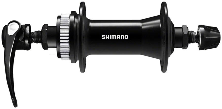 Shimano Deore HB-QC400 Front Hub - QR x 100mm Center-Lock Disc, Black