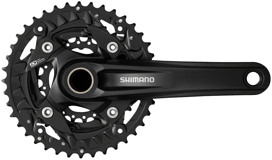 Shimano FC-MT500-3 Crankset - 10-Speed 40/30/22t 96/64 BCD, Black - Image 2