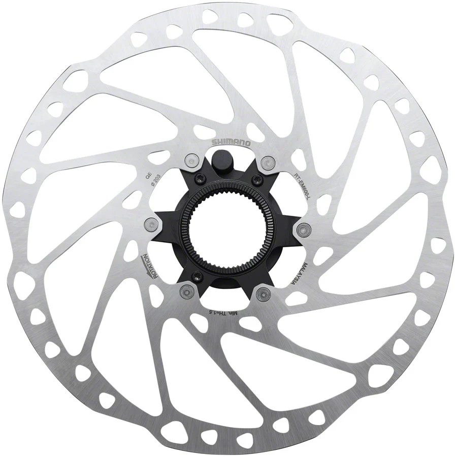 Shimano STEPS RT-EM600-M Disc Brake Rotor Integrated Speed Sensor Magnet - 203mm Center Lock For eBike Silver