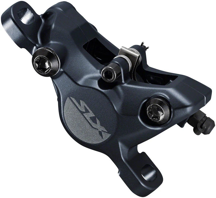 Shimano SLX BR-M7100 2-Piston Post-Mount Disc Brake Caliper Metal Pads Fins BLK