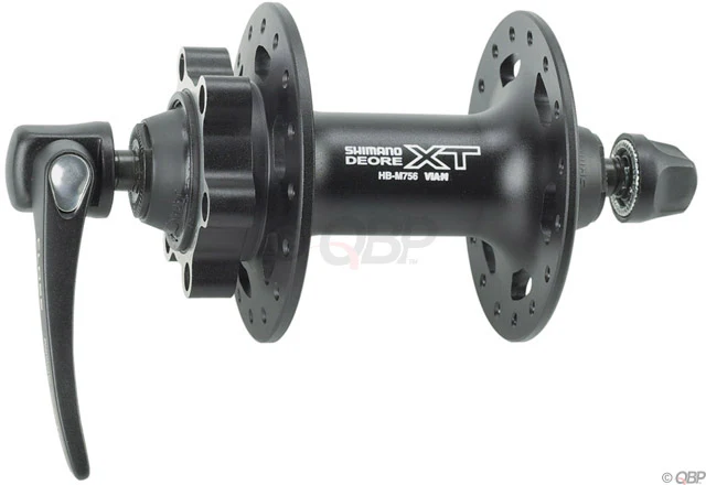 Shimano XT HB-M756 Front Hub - QR x 100mm 6-Bolt, Black